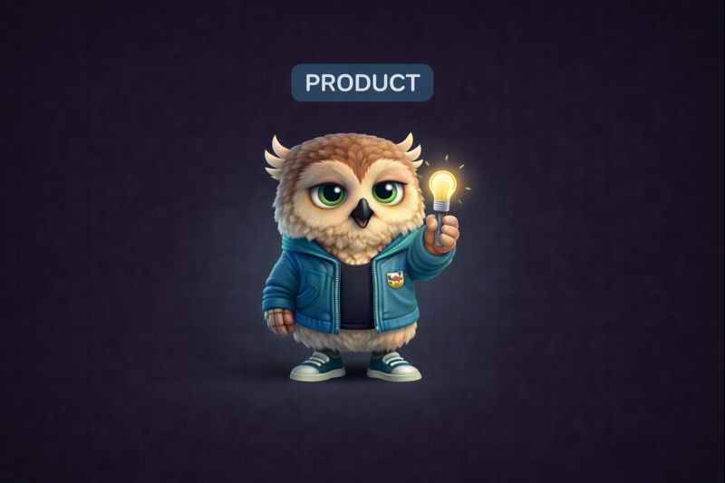 Gossip Analytics owl mascot representing the Product team
